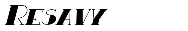 Resavy font preview